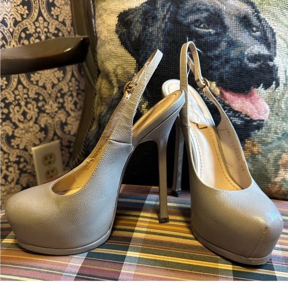 YSL Yves Saint Laurent Tribtoo Slingback Heels 35 - Picture 2 of 2